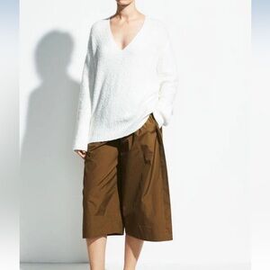 VINCE - Textured Tunic White Sweater